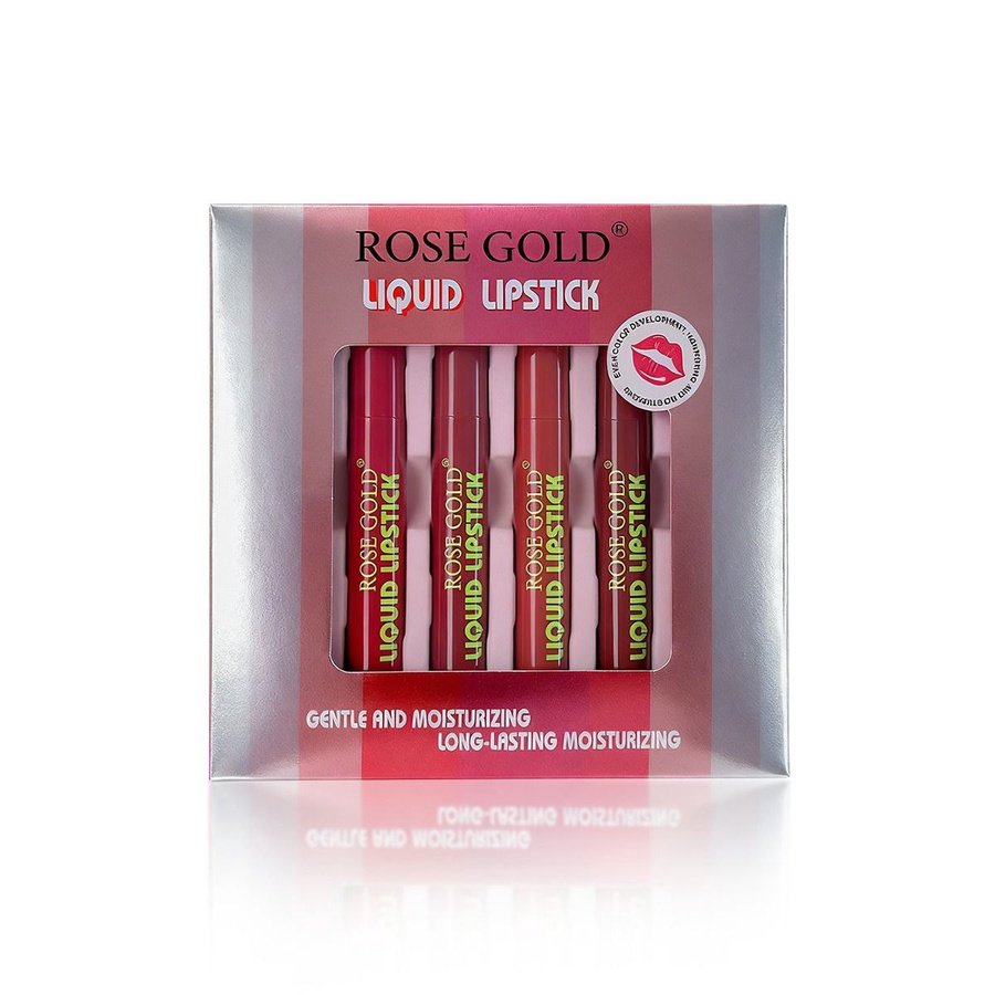 سيت أحمر الشفاه السائل بـ 6 ألوان من Rose Gold