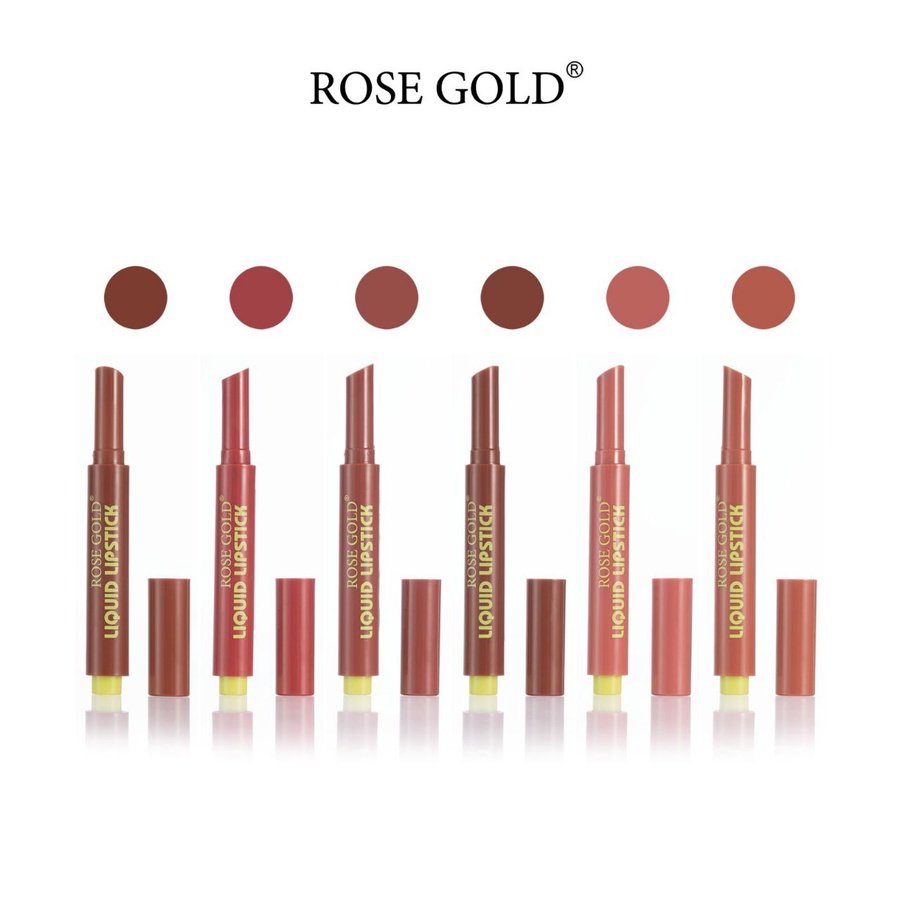 سيت أحمر الشفاه السائل بـ 6 ألوان من Rose Gold - Image 2
